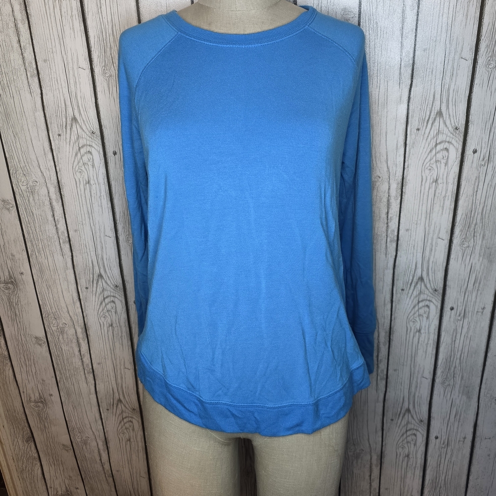 Athleta Sky Blue Raglan Sleeve Pullover Sweatshirt - Size L